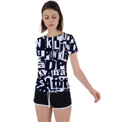 Back Circle Cutout Sports T-Shirt 