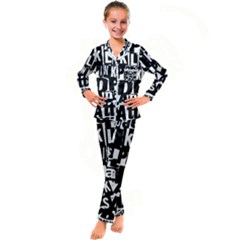 Kids  Satin Long Sleeve Pajamas Set 