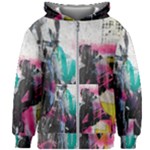 Graffiti Grunge Kids  Zipper Hoodie Without Drawstring