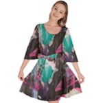 Graffiti Grunge Velour Kimono Dress