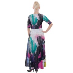 Half Sleeves Maxi Dress 