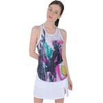 Graffiti Grunge Racer Back Mesh Tank Top