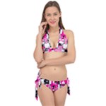 Pink Star Splatter Tie It Up Bikini Set