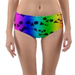 Rainbow Skull Collection Reversible Mid-Waist Bikini Bottoms