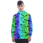 Rainbow Skull Collection Men s Front Pocket Pullover Windbreaker