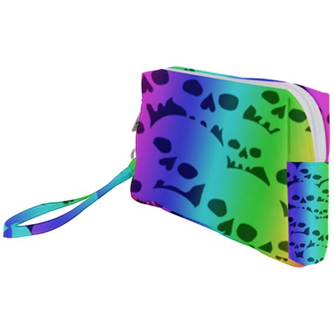 Rainbow Skull Collection Wristlet Pouch Bag (Small) from ArtsNow.com