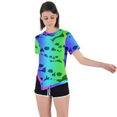 Asymmetrical Short Sleeve Sports T-Shirt 