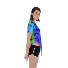 Asymmetrical Short Sleeve Sports T-Shirt 