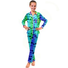 Kids  Satin Long Sleeve Pajamas Set 