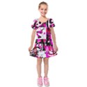 Kids  Short Sleeve Velvet Dress 