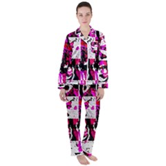 Women s Long Sleeve Satin Pajamas Set 