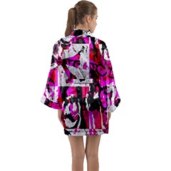 Long Sleeve Satin Kimono 