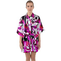 Half Sleeve Satin Kimono  