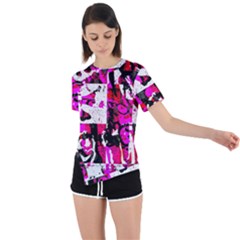 Asymmetrical Short Sleeve Sports T-Shirt 