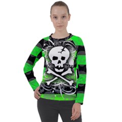 Deathrock Skull Women s Long Sleeve Raglan Tee from ArtsNow.com