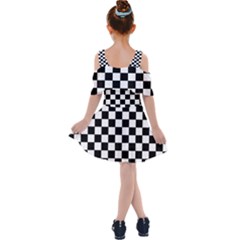 Kids  Shoulder Cutout Chiffon Dress 