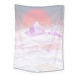 Mountain Sunset above Clouds Medium Tapestry