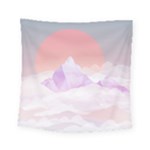 Mountain Sunset above Clouds Square Tapestry (Small)