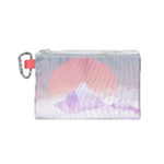 Mountain Sunset Above Clouds Canvas Cosmetic Bag (Small)