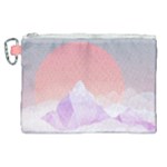 Mountain Sunset Above Clouds Canvas Cosmetic Bag (XL)