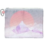 Mountain Sunset Above Clouds Canvas Cosmetic Bag (XXL)