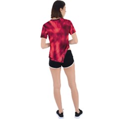 Asymmetrical Short Sleeve Sports T-Shirt 