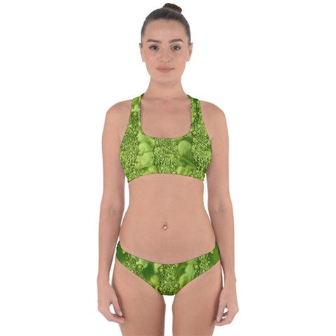 Green Fresh  Lilies Of The Valley The Return Of Happiness So Decorative Cross Back Hipster Bikini Set from ArtsNow.com