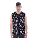 Heavy Metal Punk Guitar Music Black White Men s Basketball Tank Top