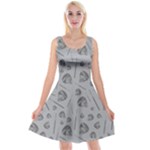 Heavy Metal Punk Guitar Music Gray Grey Reversible Velvet Sleeveless Dress