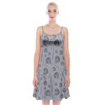 Heavy Metal Punk Guitar Music Gray Grey Spaghetti Strap Velvet Dress