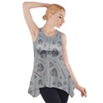 Heavy Metal Punk Guitar Music Gray Grey Side Drop Tank Tunic