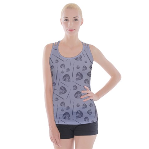 Heavy Metal Punk Guitar Music Gray Grey Criss Cross Back Tank Top  from ArtsNow.com