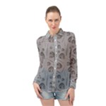 Heavy Metal Punk Guitar Music Gray Grey Long Sleeve Chiffon Shirt