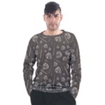 Heavy Metal Punk Guitar Music Brown Beige Men s Long Sleeve Raglan Tee