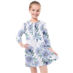 Kids  Quarter Sleeve Shirt Dress 