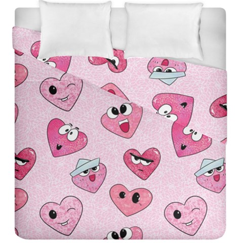 Emoji Heart Duvet Cover Double Side (King Size) from ArtsNow.com