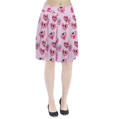 Emoji Heart Pleated Skirt from ArtsNow.com