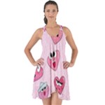 Emoji Heart Show Some Back Chiffon Dress