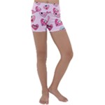 Emoji Heart Kids  Lightweight Velour Yoga Shorts