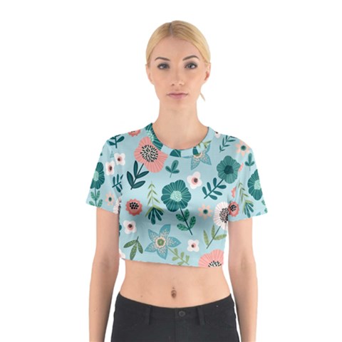 Flower Cotton Crop Top from ArtsNow.com