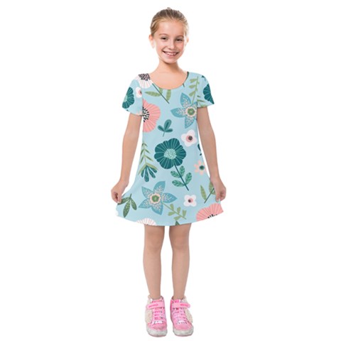 Flower Kids  Short Sleeve Velvet Dress from ArtsNow.com