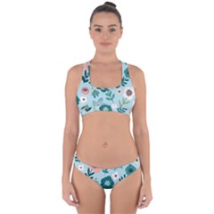 Flower Cross Back Hipster Bikini Set from ArtsNow.com