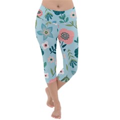 Lightweight Velour Capri Yoga Leggings 