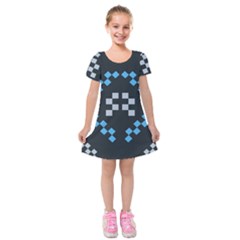 Abstract pattern geometric backgrounds   Kids  Short Sleeve Velvet Dress from ArtsNow.com