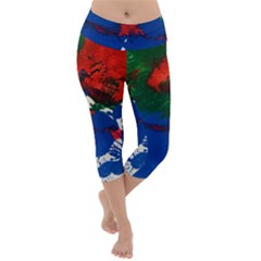 Lightweight Velour Capri Yoga Leggings 