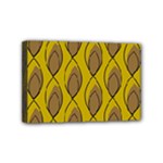 Yellow Brown Minimalist Leaves Mini Canvas 6  x 4  (Stretched)