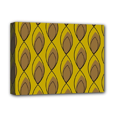 Yellow Brown Minimalist Leaves Deluxe Canvas 16  x 12  (Stretched)  from ArtsNow.com