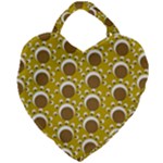 Minimalist Circles  Giant Heart Shaped Tote