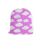 Purple Clouds   Drawstring Pouch (Large)