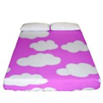 Purple Clouds   Fitted Sheet (Queen Size)